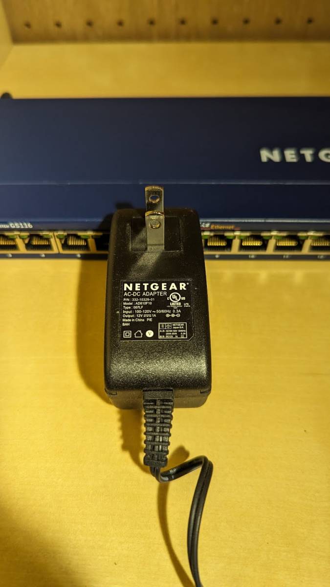 NETGEAR スイッチングハブ 16ポート GS116v2 ファンレス ACアダプター_画像4