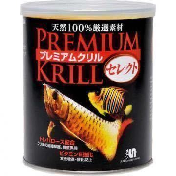 1袋300グラムJUNプレミアムクリルセレクト(ＦＤエビ)肉食魚(アロワナ 淡水エイ ナマズ ダトニオなど)カメの餌(熱帯魚 両性爬虫類)送料無料_参考写真。缶入りタイプ。