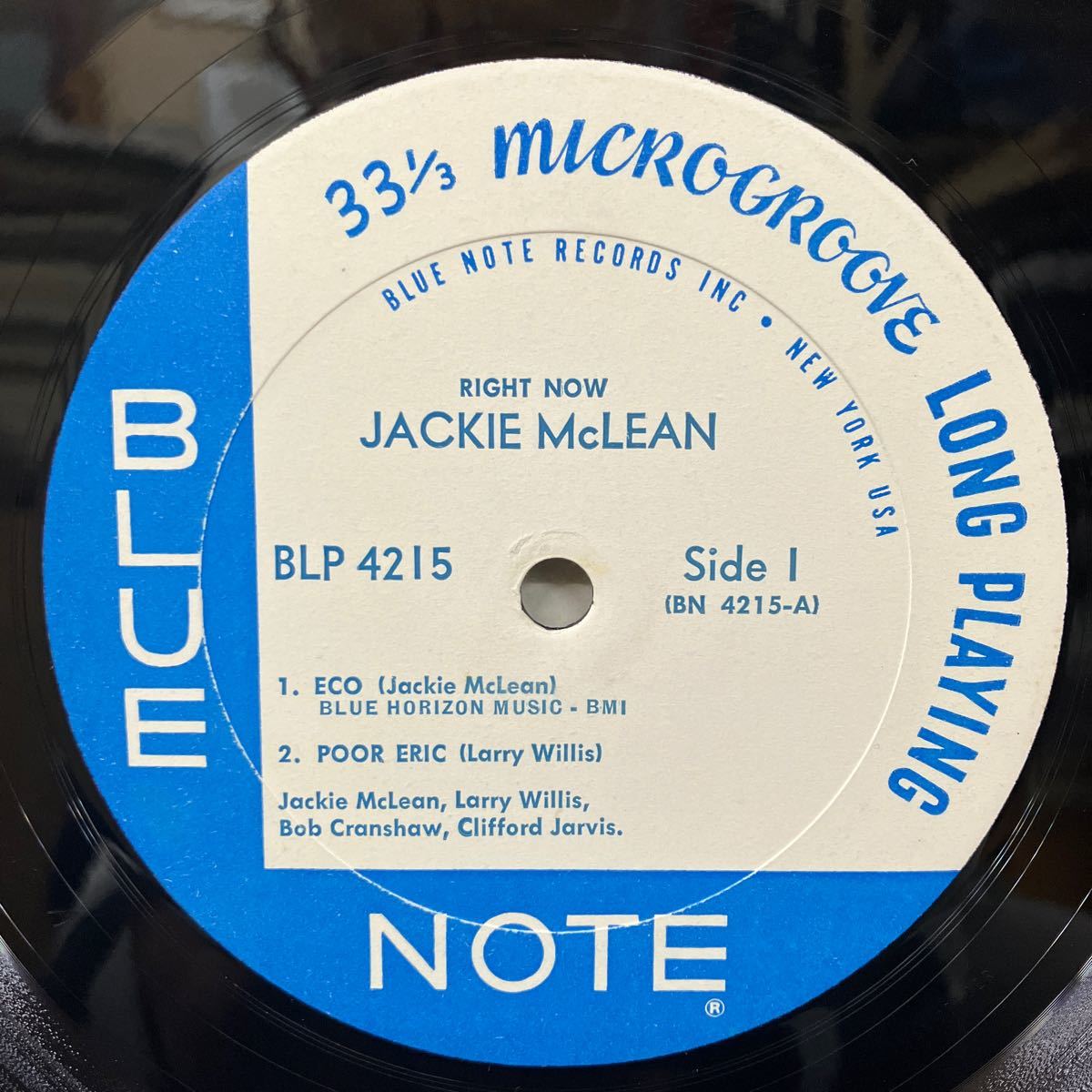 【LP】オリジ★ジャッキー・マクリーン / Jackie McLean /ライト・ナウ/ Right Now! / BLUE NOTE BLP 4215 VAN GELDER MONO US盤_画像4