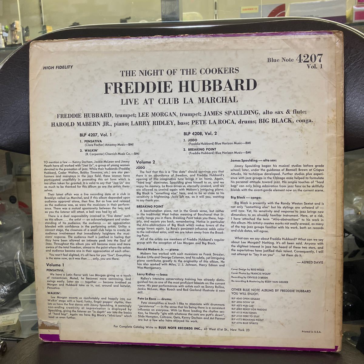 【LP】 フレディ・ハバード/ FREDDIE HUBBARD/ザ・ナイト・オブ・ザ・クッカーズ1 / US盤 / BLUE NOTE BLP 4207 VAN GELDER MONO_画像2