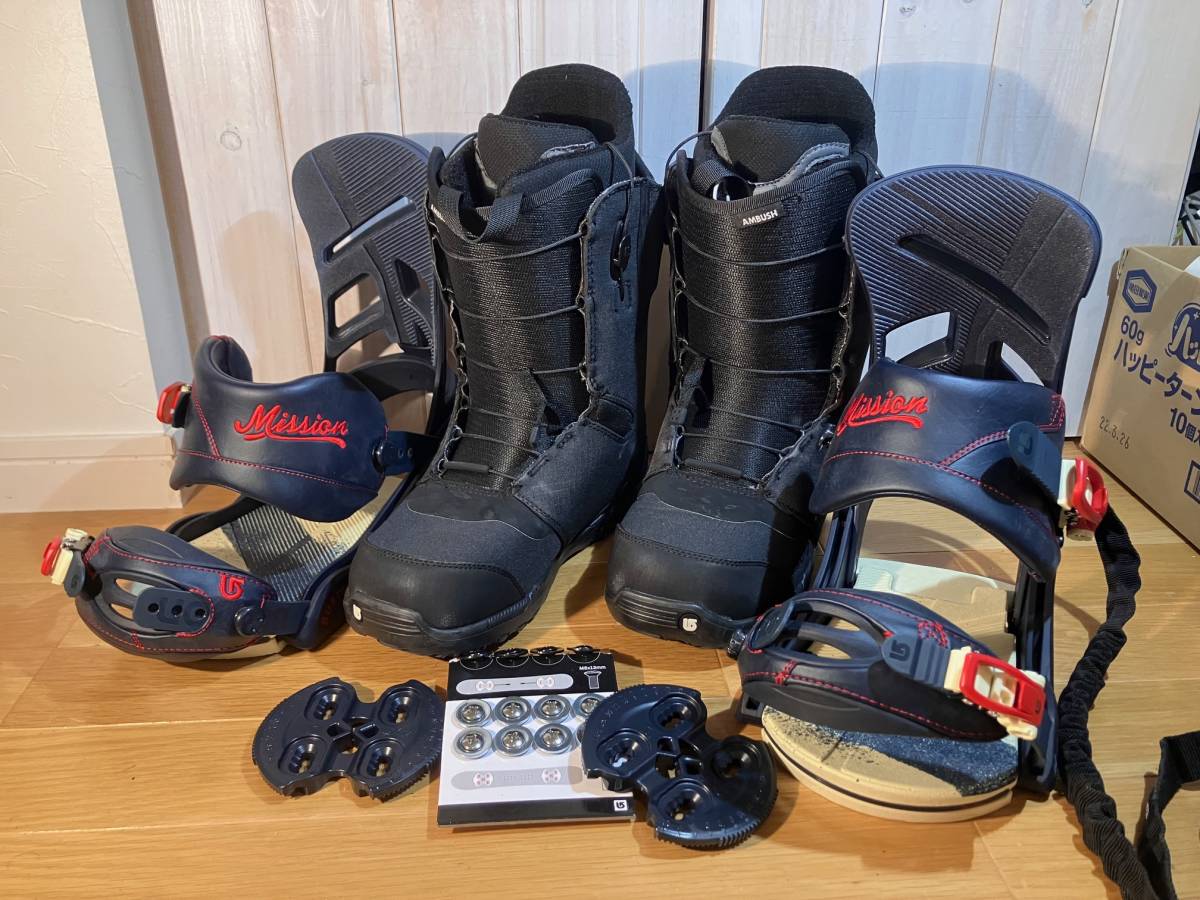 入荷now 安全 送料込 送料無料 2点セット ミッション アンブッシュ サイズM Mission US8.5 26.5cm AMBUSH バートン BURTON 26.5cm