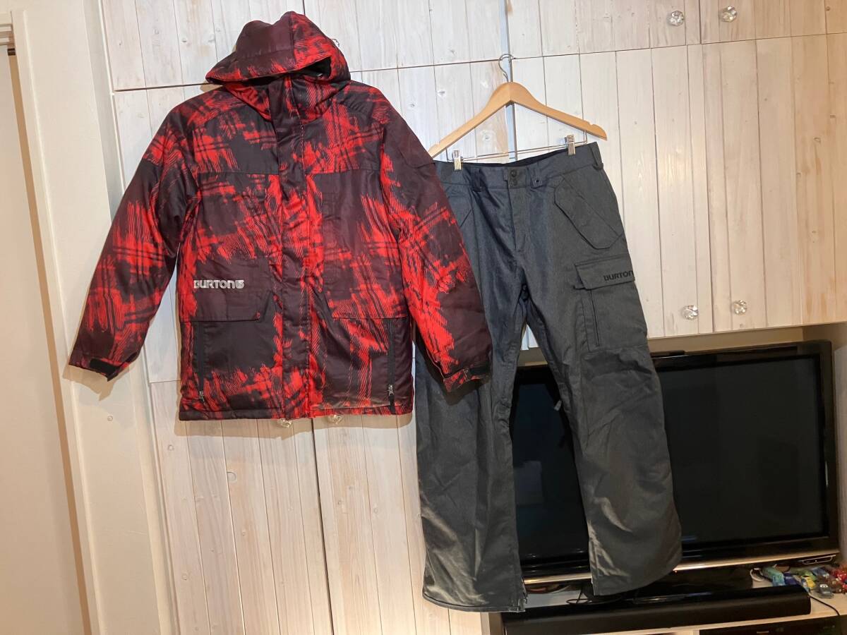 送料込 BURTON バートン 上下セット サイズL USED デニム DENIM 中綿 送料無料_画像1