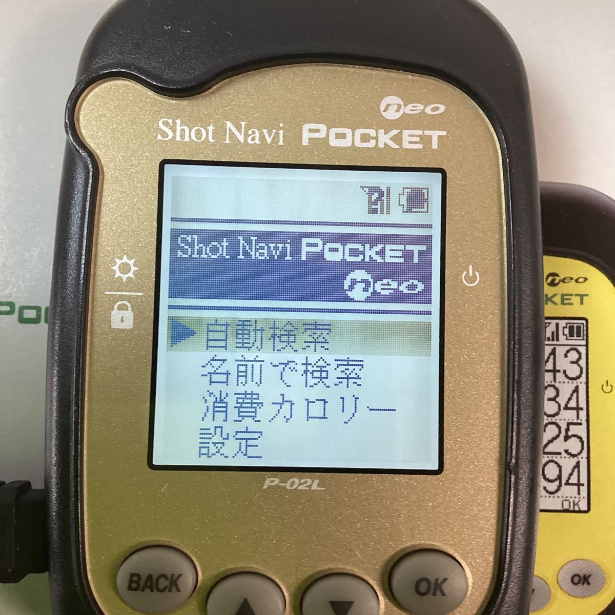 y211 Shot Navi Pocket neo ゴルフ ナビ GPS 飛距離 距離計 計測器 測定 ドライバー エッジ ショットナビ ポケット ネオ 通電確認済 中古_画像7