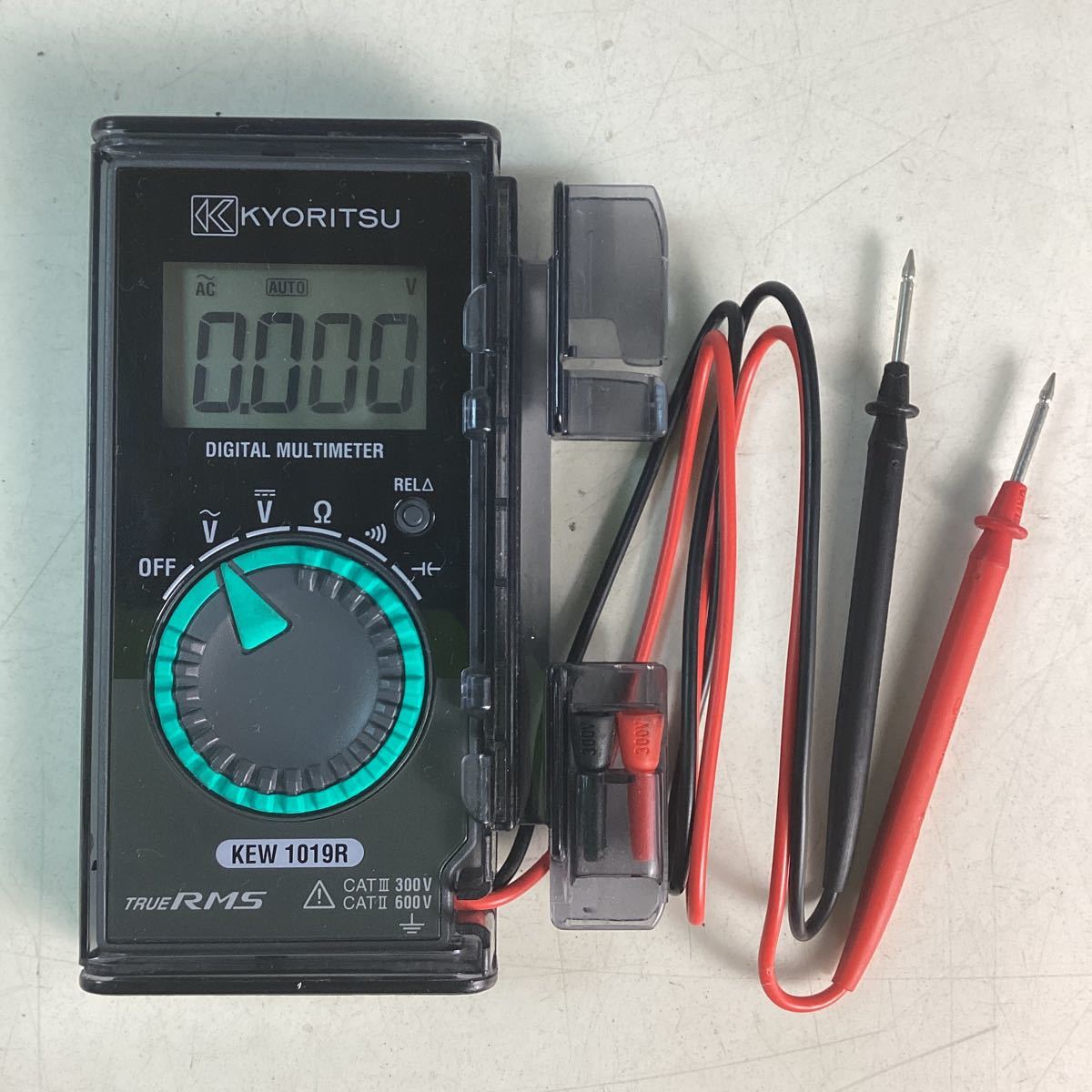 y2215 共立電気 カード型 デジタルマルチメータ KEW-1019R テスター 回路計 計測器 測定 交流 直流 電流 電圧 抵抗 導通 通電確認済 中古_画像4