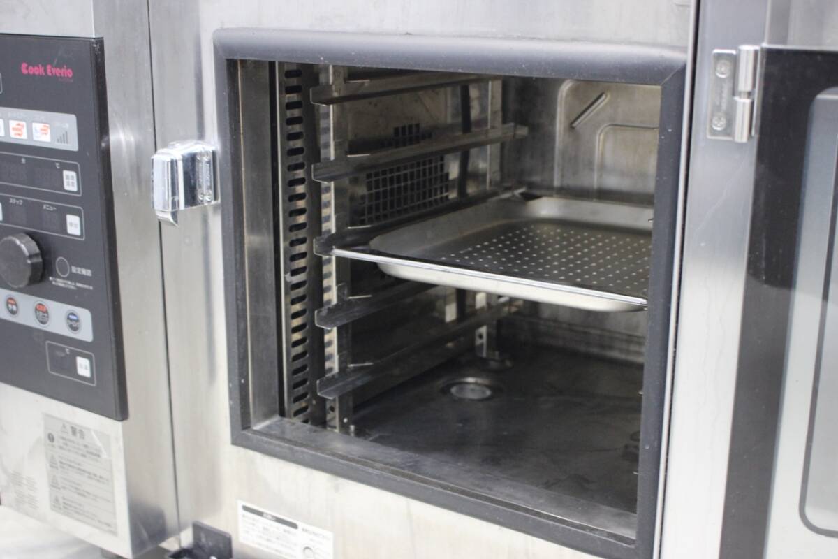 中古品 ホシザキ スチームコンベクションオーブン MIC-5TA3 業務用 スチコン 2011年製 3相200V 動力 焼く 蒸す 加熱 調理 5段 102774_画像2