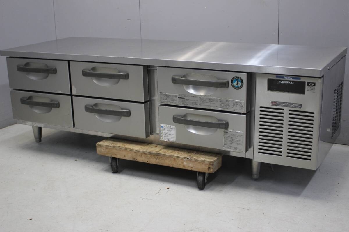 中古品 ホシザキ 台下冷凍庫(ドロワー) FTL-165DNC-R 業務用 テーブル形 ステンレス 引出し 100V 高さ57㎝ 6ポケット 収納 81956