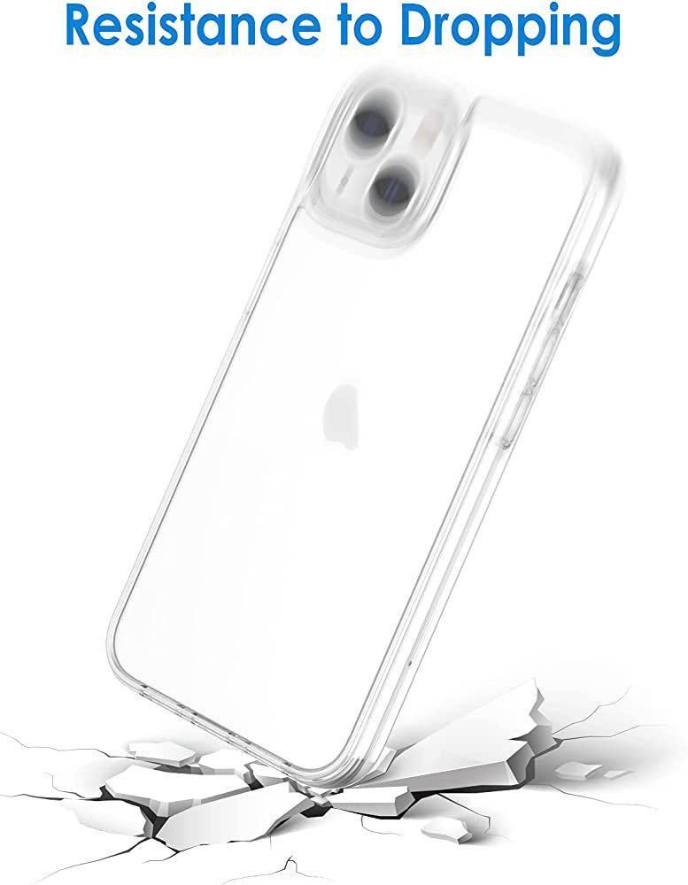c-499 JEDirect iPhone13 保護ケース(6.1インチ専用) 黄ばみなし 衝撃吸収 バンパーカバー 傷つけ防止 クリアバック (クリア)