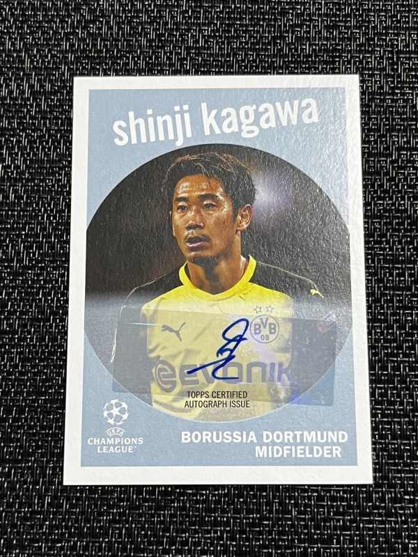 香川真司 100枚限定 直筆サインカード 2022-23 Topps UEFA Club Competitions 1959 Topps Autographs Auto ドルトムント Shinji Kagawa_画像1