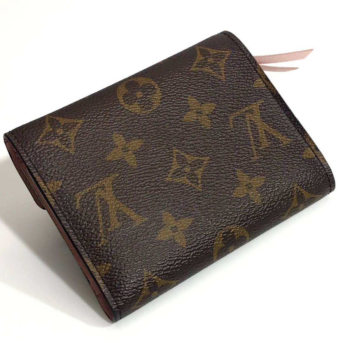 ★極美品★LOUIS VUITTON ルイヴィトン モノグラム ポルトフォイユ・ヴィクトリーヌ ローズ・バレリーヌ 三つ折り財布 コンパクト M62360_画像2