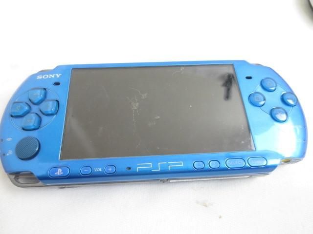 【同梱可】中古品 ゲーム PSP 本体 PSP3000 ピアノブラック バイラントブルー カバー 4GBメモリーカード グッズセッ_画像5
