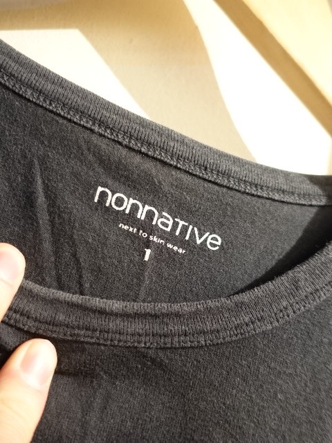 ノンネイティブ　nonnative Tシャツ　ネイビー　ポケット　使用感あり　サイズ１　_画像3