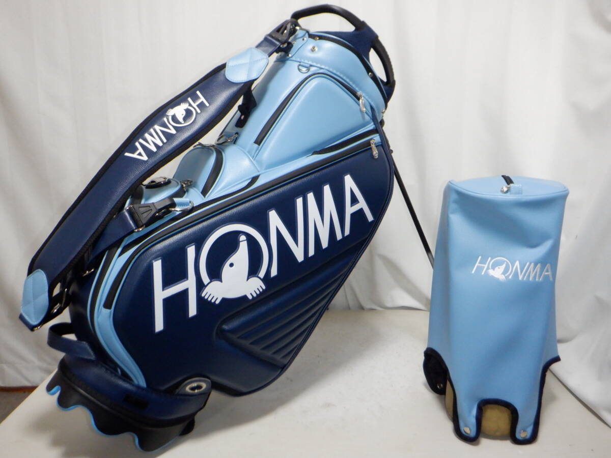 HONMA 本間ゴルフ 9.5型３点式★中古～美品★プロモデルスタンド(BLUE×NV)