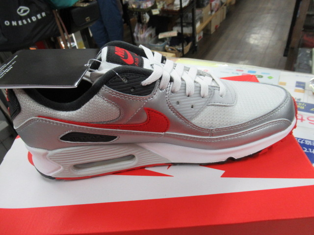 税込♪◆新品◆NIKI AIR MAX 90/ナイキ エアマックス90◆シルバー/レッド/ブラック◆US10.5/28.5cm◆DX4233-001◆スニーカー_画像4