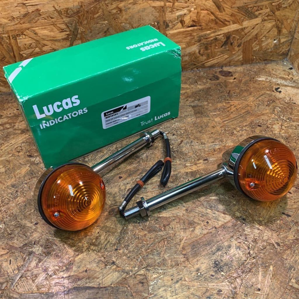  Lucas original turn signal long stay custom Triumph BSA Vintage Cafe LUCAS SR (WW10151)