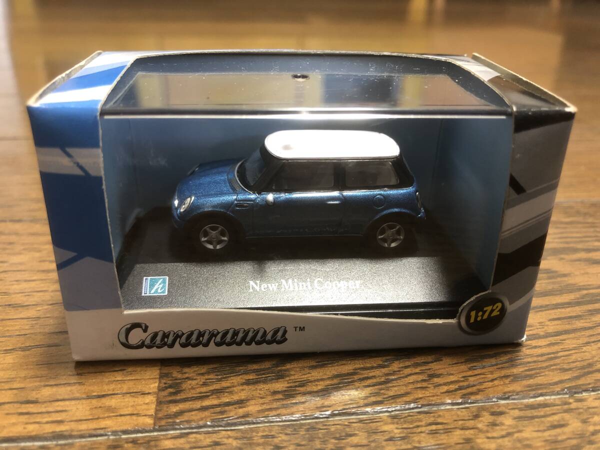 １/72 ミニクーパー Mini Cooper ホンウェル HONGWELL カララマ Cararama 車体：青 メタリックブルー 屋根：白 ホワイト 未開封 ②の画像1