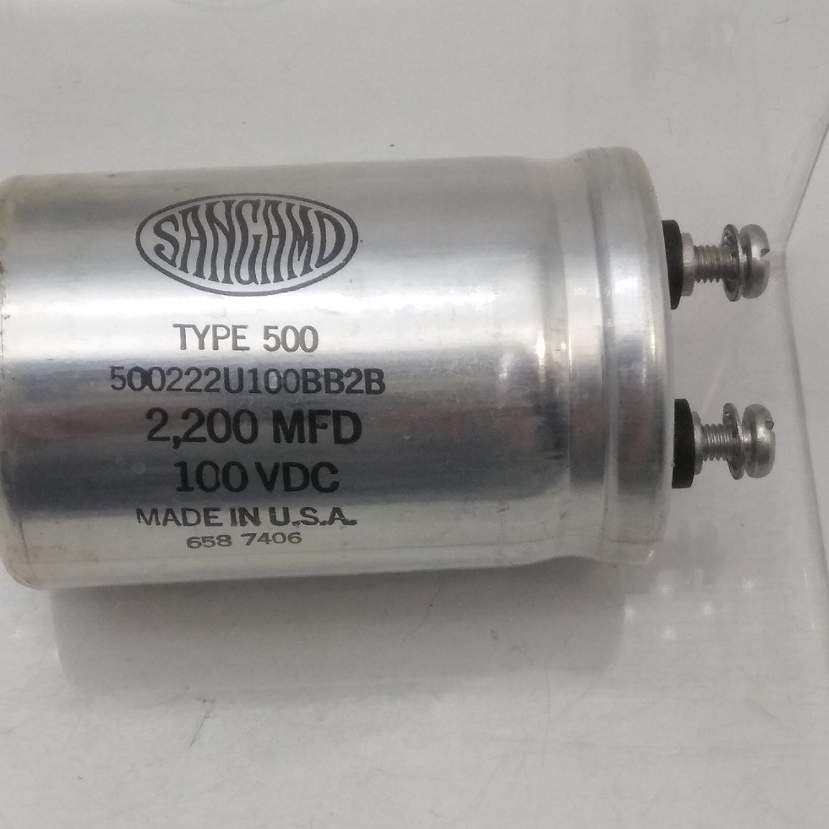 2279 【４個セット】SANGAMD 大型コンデンサ TYPE 500 3,000MFD ,2200MFD,6200MFD 150VDC,100VDC アメリカ製_画像2