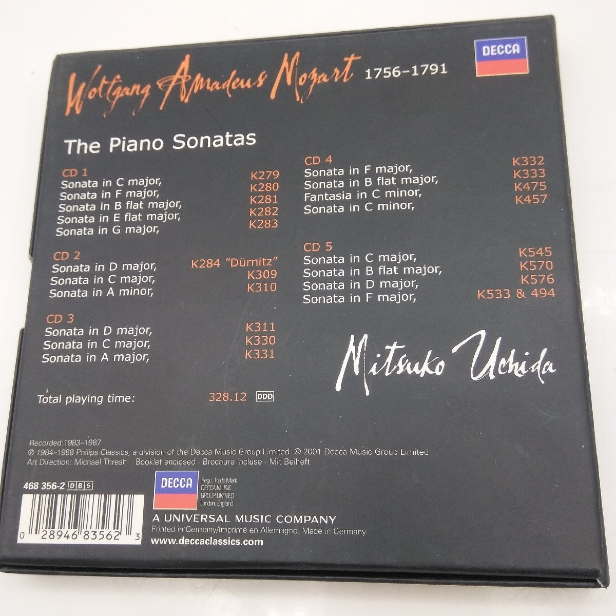 2388 【輸入盤CD】 内田光子 CD Mozart: The Piano Sonatas CD５枚組_画像2