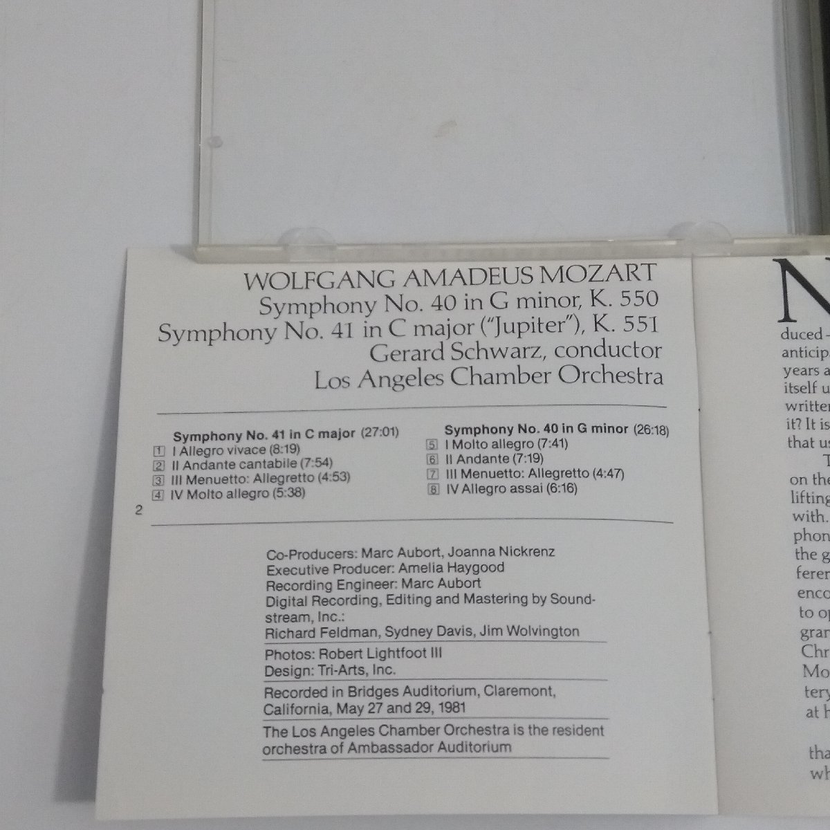 2422【初期盤】DELOS シュワルツ モーツァルト 交響曲集 ジュピター他 三洋電機プレス SANYO JAPAN_画像8