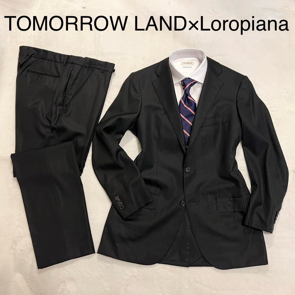 [ прекрасный товар ] Tomorrowland × Loro Piana выставить костюм шелк .2. кнопка общий обратная сторона черный книга@ порез перо большой размер размер 50 XL