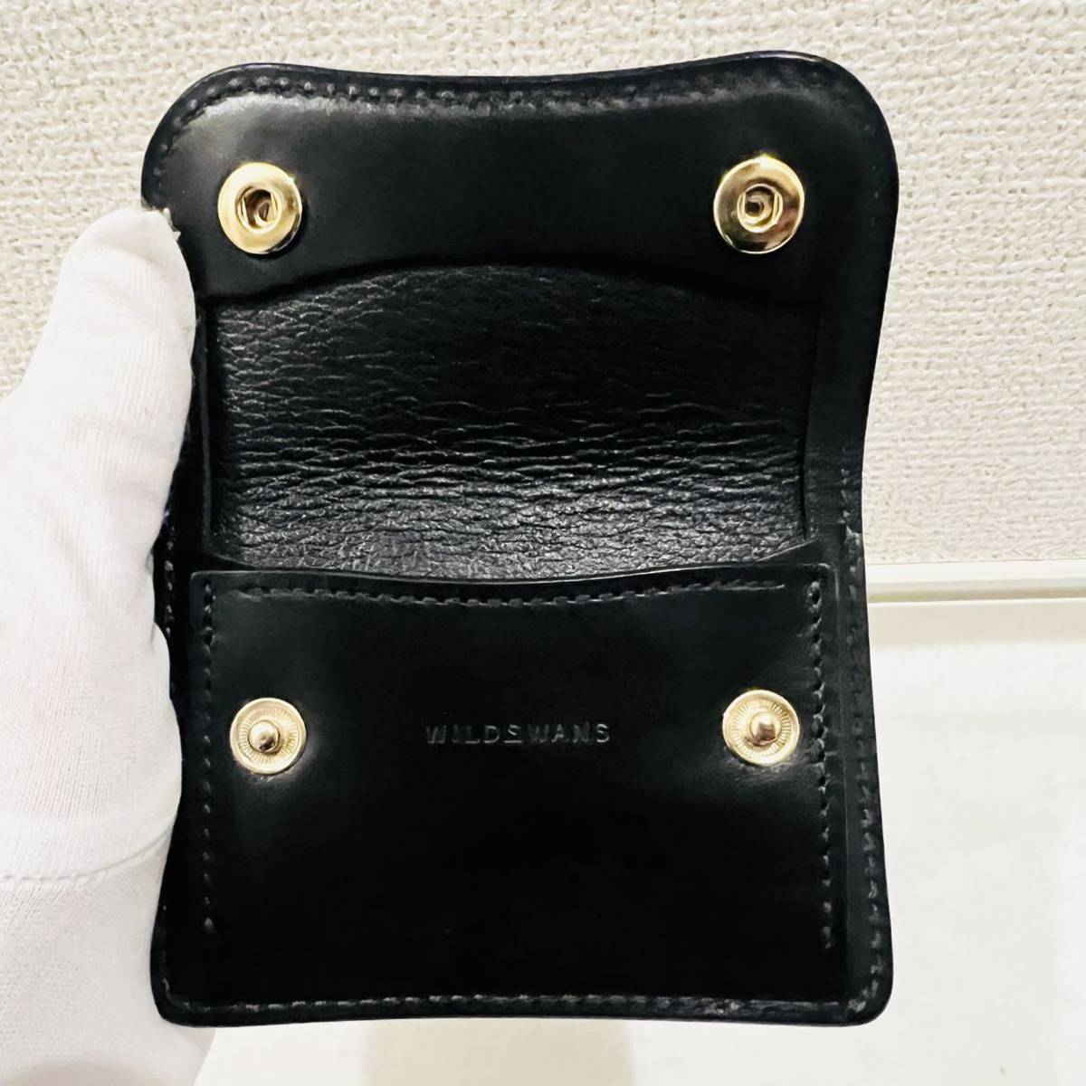 【美品】WILDSWANS ワイルドスワンズ コインケース 小銭入れ タング ブラック 黒_画像5