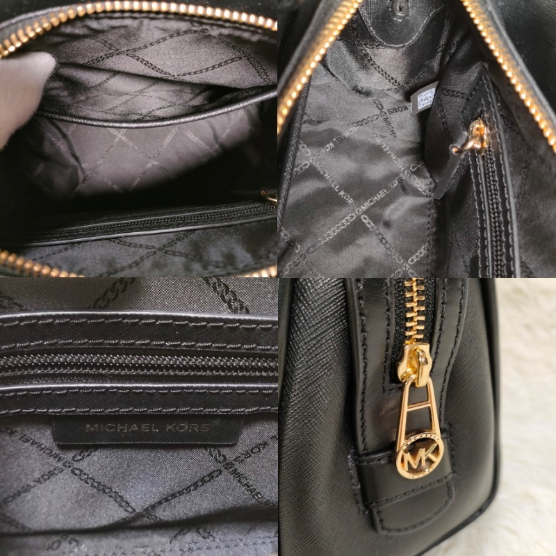 極美品 MICHAEL KORS マイケルコース レザー 2WAY ハンドバッグ ショルダー 肩掛けかばん レディース ブラック系 30F1G9CS1L