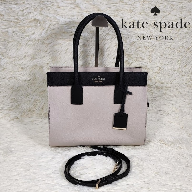 極美品 ケイトスペード kate spade 2way バッグ レザー マルチカラー