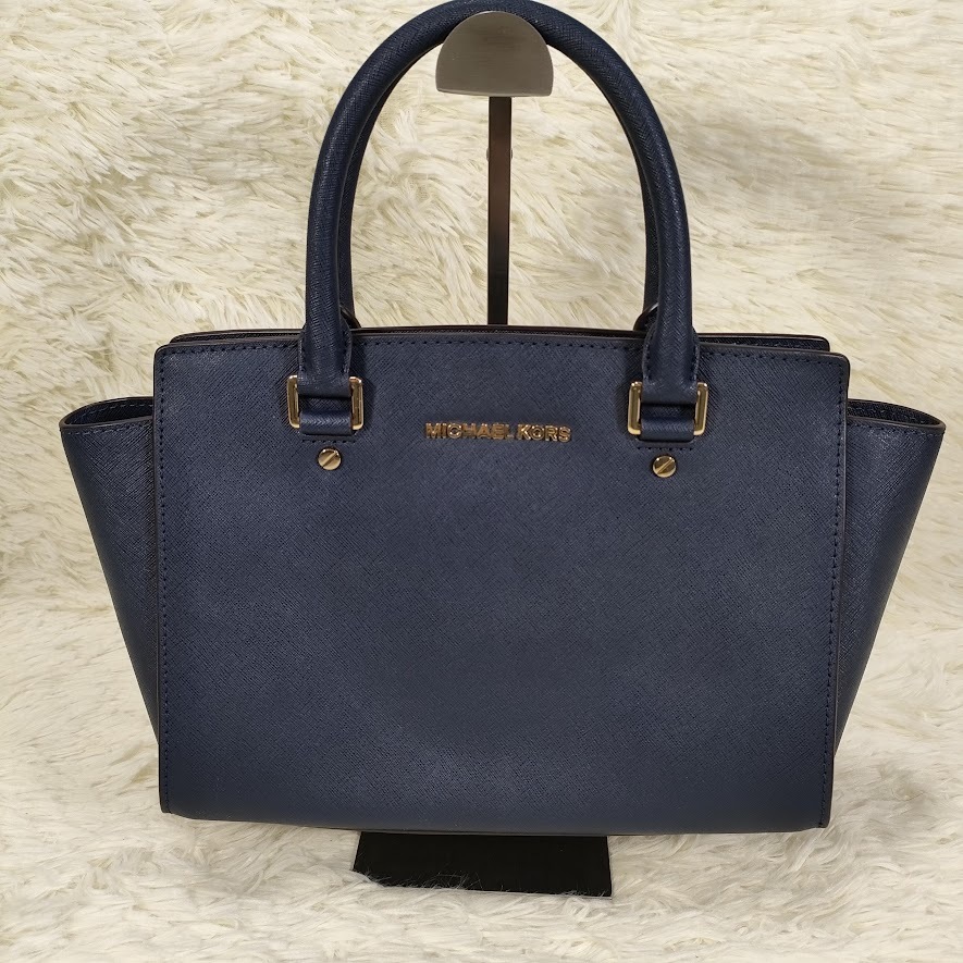 極美品 MICHAEL KORS マイケルコース 2wayバッグ 30S3GLMS2L ネイビー