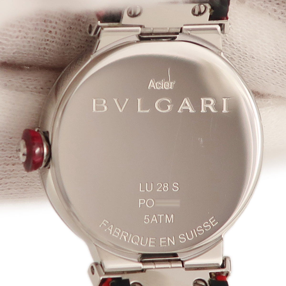 【3年保証】 ブルガリ ルチェア LUVCHEA LU28S 102608 純正ダイヤ シェル クオーツ レディース 腕時計_画像6
