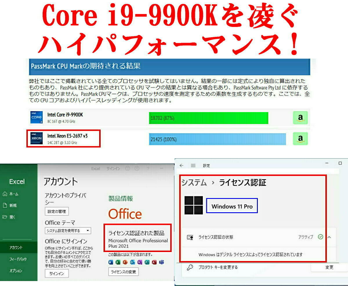 美品! Core i9-9900K超え Xeon E5-2690v4 最大3.5GHz 14コア28スレッド 64GB Quadro M4000 搭載！ゲーミングPC HP Z440 ワークステーションの画像8