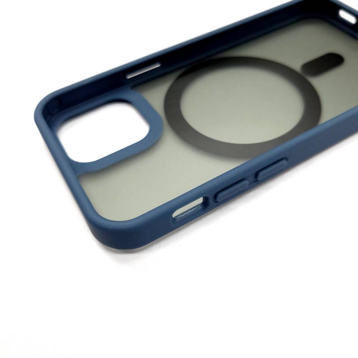 ★【在庫処分価格】JEDirect iPhone 12 mini 5.4インチ用 マグネット ケース ストームブルー 半透明 カバー ☆C02-296a_画像4
