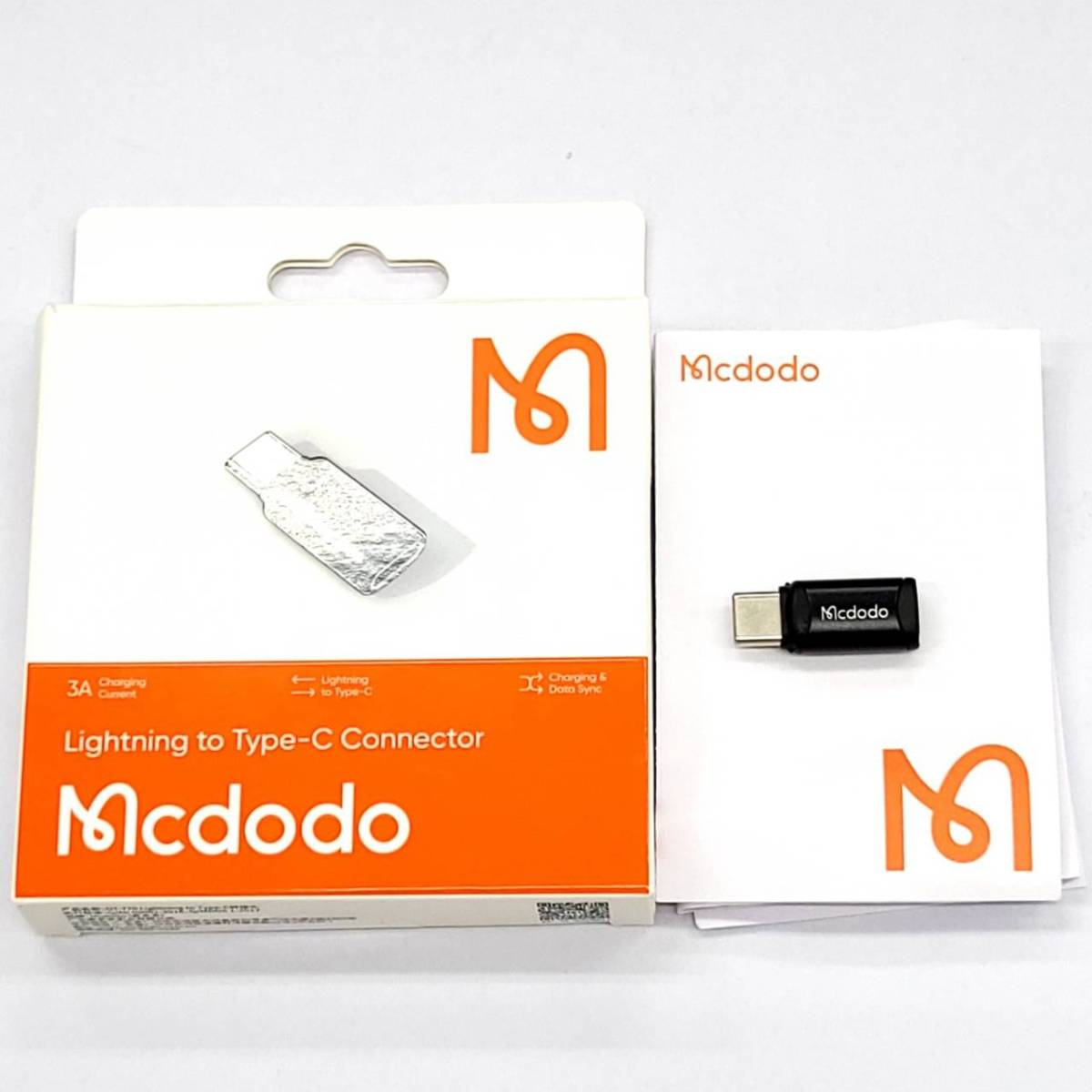 ★【在庫処分価格】Mcdodo ライトニング to Type C 変換アダプタ 3A急速充電 高速データ転送 Type-C 型番JOT-7700 ブラック☆C01-269a_画像1