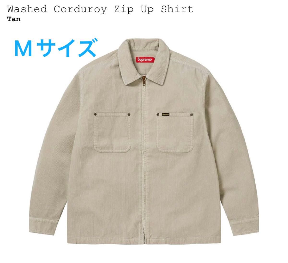 Supreme Washed Corduroy Zip Up Shirt Tan