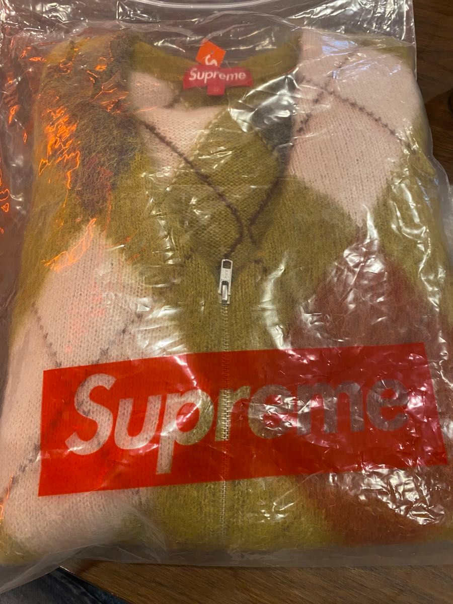 Supreme Brushed Argyle Zip Up Vest "Olive"