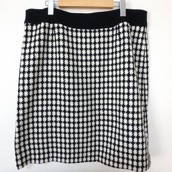 #wnc レリアン Leilian スカート 17+ 黒 白 サイドファスナー 大きいサイズ レディース [861533]_画像2