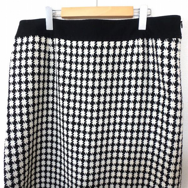 #wnc レリアン Leilian スカート 17+ 黒 白 サイドファスナー 大きいサイズ レディース [861533]_画像3