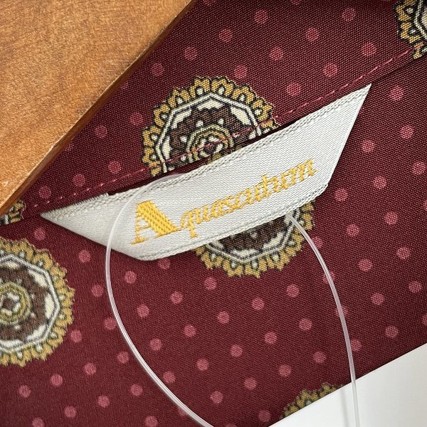 #snc アクアスキュータム Aquascutum セットアップ ワインレッド 総柄 半袖 レディース [862815]