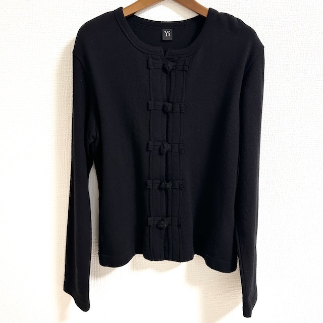 #wnc ワイズ Y's ヨウジヤマモト YohjiYamamoto カーディガン 2 黒 チャイナ風 ニット レディース [802204]_画像1