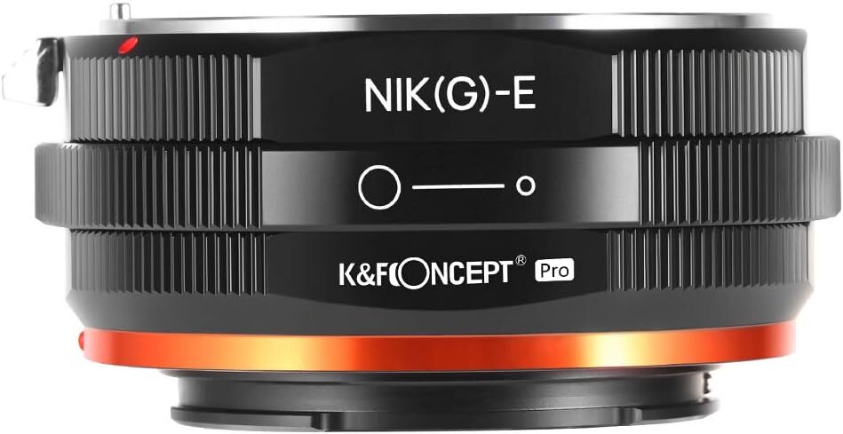 K&F Concept マウントアダプター Nikon G AF-SレンズをSONY NEX Eカメラに装着 PROⅡ 絞りリング付き 内面反射防止 無限遠実現 M18105 の画像1