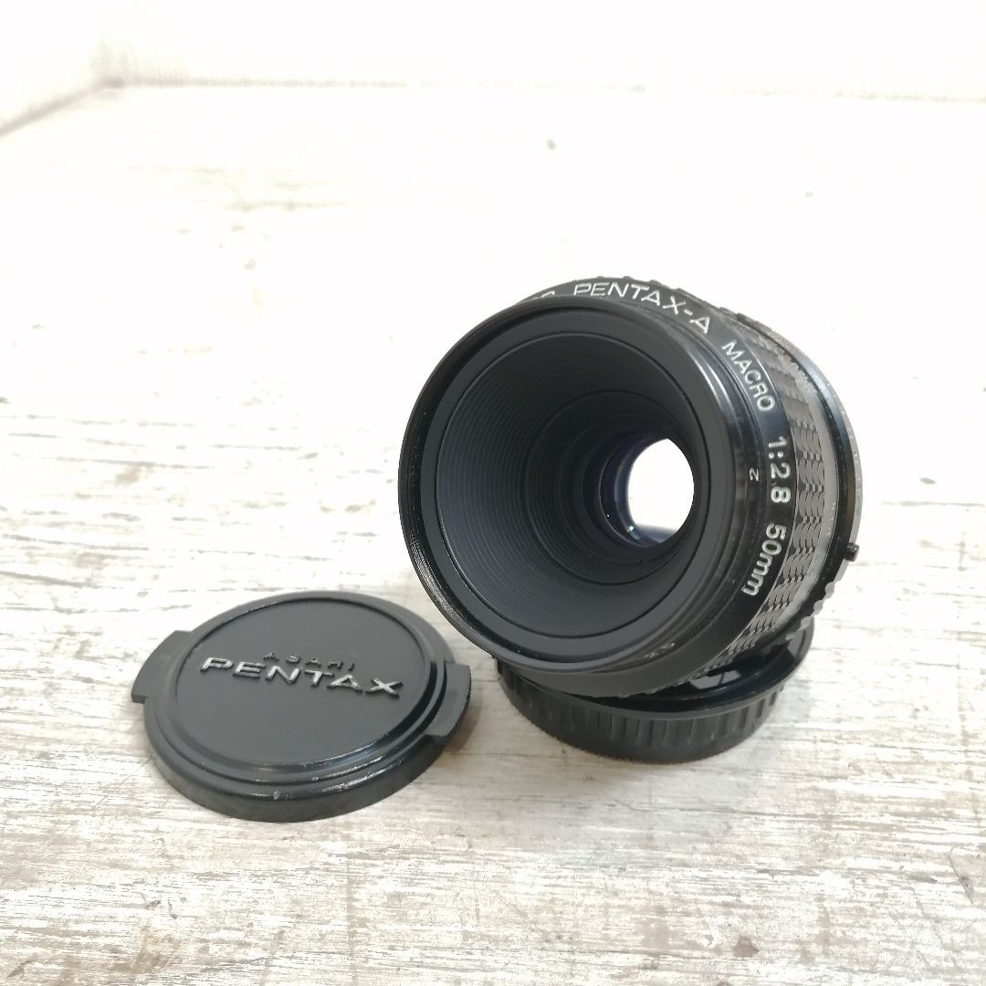 【美品】 ペンタックス smc pentax-a macro 1:2.8 50mm レンズ_画像1