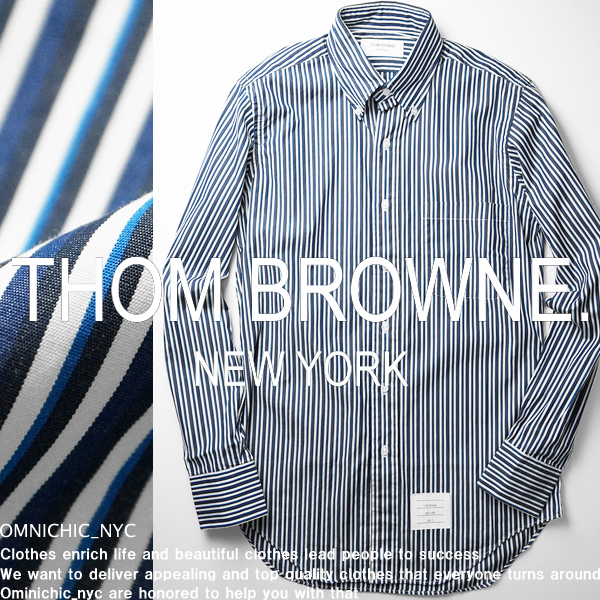 最も優遇 ■新品5万【THOM BROWNE】艶を纏う極上シルエット、トムブラウンが織りなす贅沢マドラスネイビーストライプBDシャツsize2/Mサイズ相当/C922 トム・ブラウン 最も優遇 ■新品5万【THOM BROWNE】艶を纏う極上シルエット、トムブラウンが織りなす贅沢マドラスネイビーストライプBDシャツsize2/Mサイズ相当/C922 トム・ブラウン
