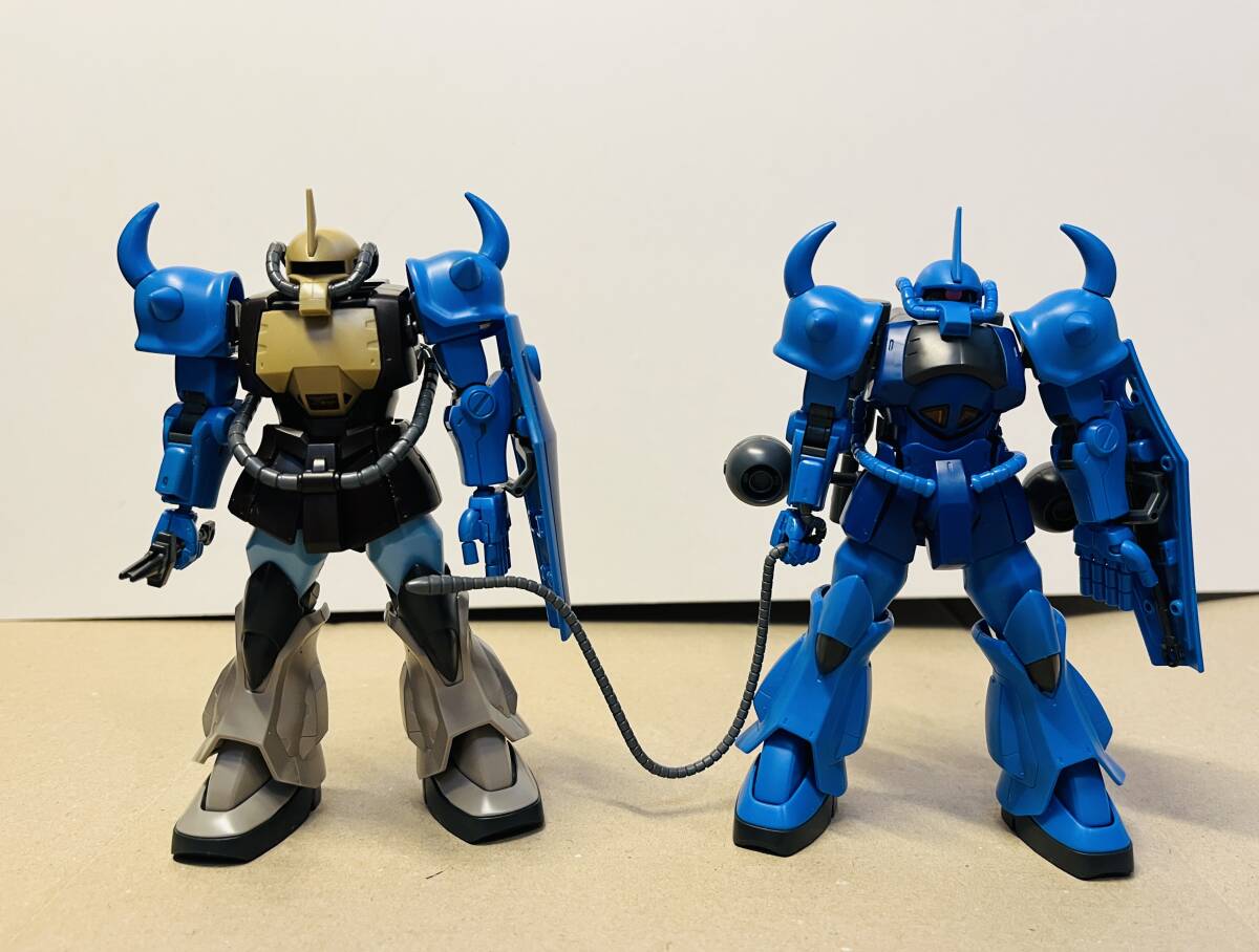 1/100 MG 1/144 HGUC 機動戦士ガンダム グフ本体&グフ関係パーツセット　組立済・完成品　ジャンク　改造・ミキシング用_画像1