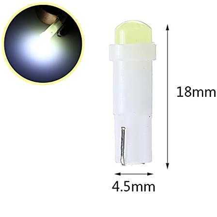 送料無料 T5/T6.5メーター球 パネル球 COB LED ホワイト 白色10個 12V車用 C161_画像2