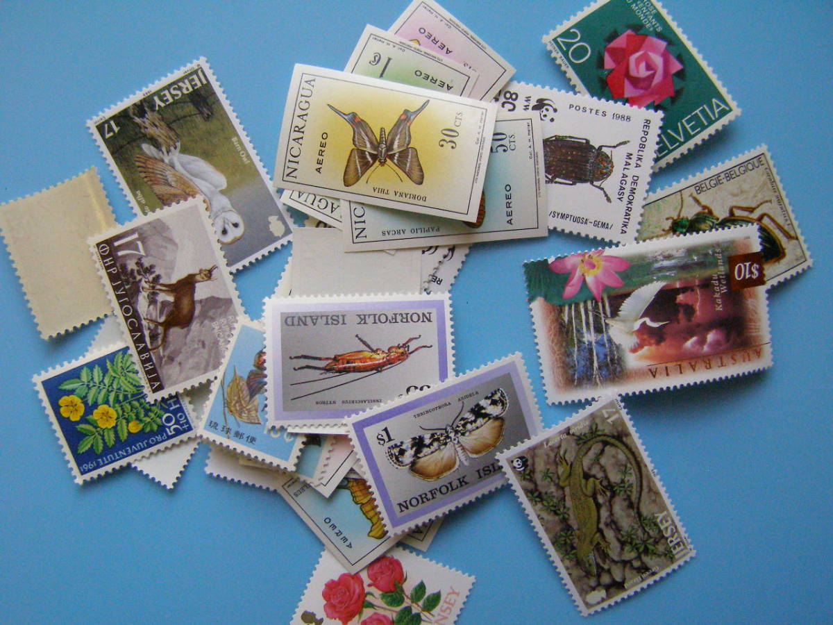 (1f402)793 切手 古い切手 海外 未使用 大量 たくさん まとめて 資料 コレクション_画像8