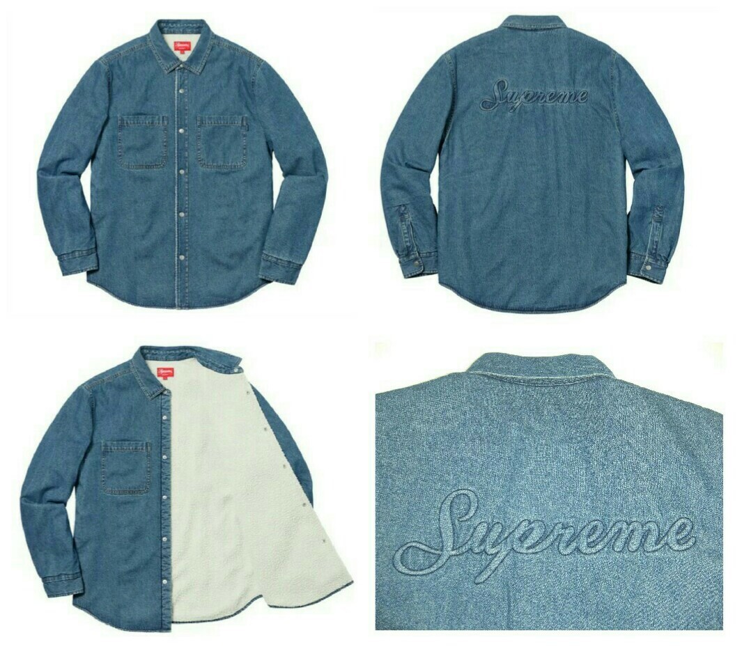 レシートコ Supreme - supreme Sherpa Lined Denim Shirtの通販 by