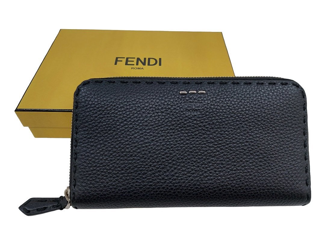 未使用品！FENDI【フェンディ】7M0210 セレリア レザー ラウンドファスナー長財布 （4467）