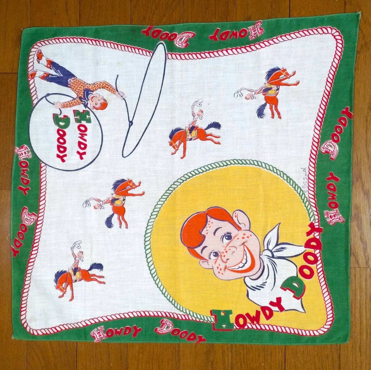 VINTAGE BANDANA Howdy Doody ハウディドゥディ バンダナ ビンテージ 50's_画像1