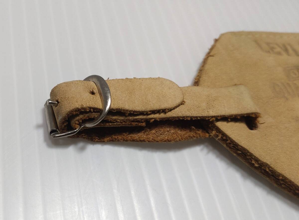 VINTAGE LEVI'S TWO HORSE PATCH LEATHER NAME TAG /LUGGAGE TAG リーバイス レザー ネームタグ ラゲッジタグ_画像6