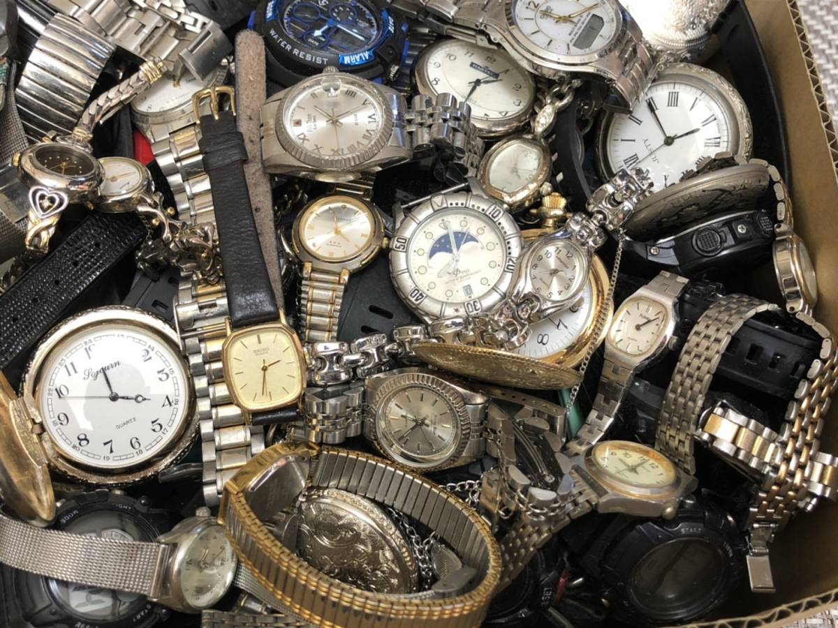 ジャンク 腕時計 300本以上 SEIKO CITIZEN CASIO セイコー シチズン カシオ ブランド まとめ売り 大量 まとめて 動作未確認品 (A)_画像5