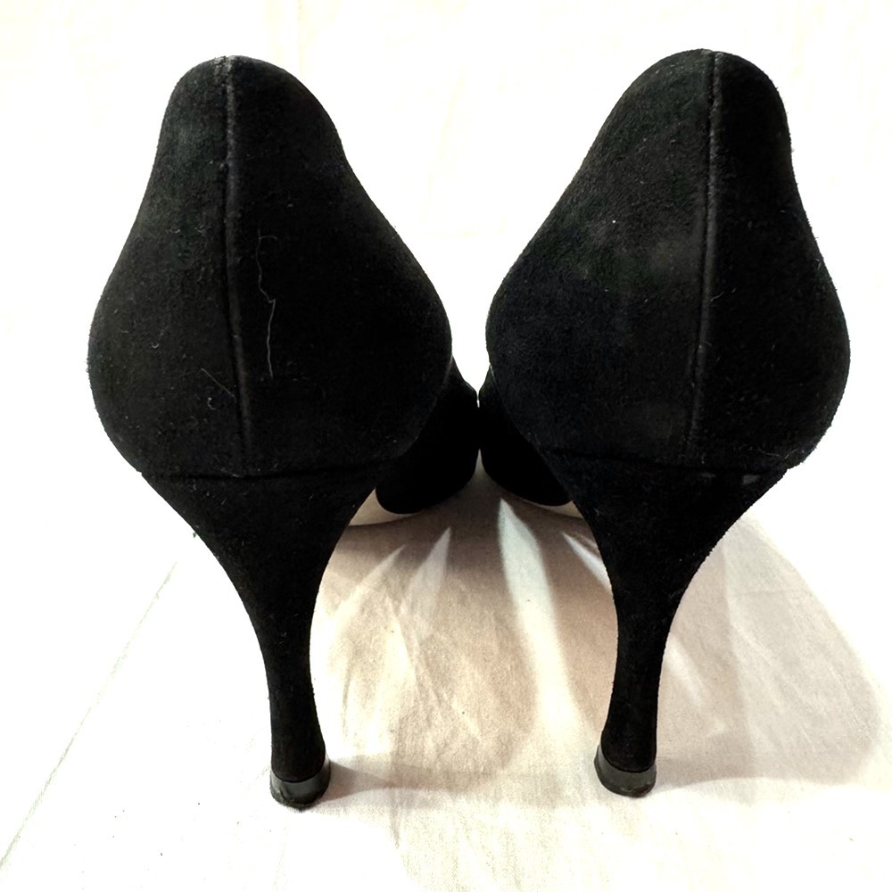 セルジオロッシ パンプス 黒 ブラック 靴 36 23cm ビジネス フォーマル スエードの画像2