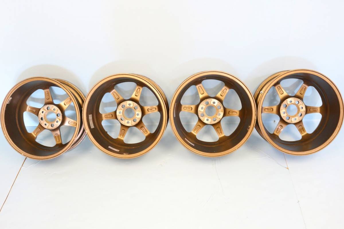 程度良好 5ZIGEN PRO RACER GN+ 16×7J PCD:100 4H オフセット+42 ブロンズ ロードスターにて使用 【500】_画像9